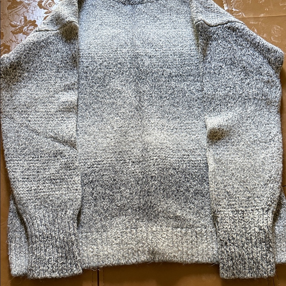 Chaps Textured Gray Knit Sweater